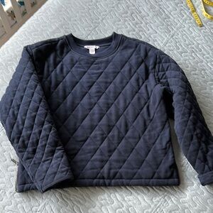 Athleta Quilted Navy top